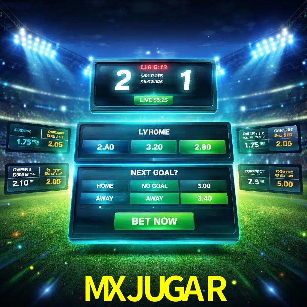 Vista de apuestas en vivo MXJUGAR durante un partido en curso